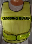 CROSSING GUARD Safety Fluorescent Yellow Reflective Traffic Vest